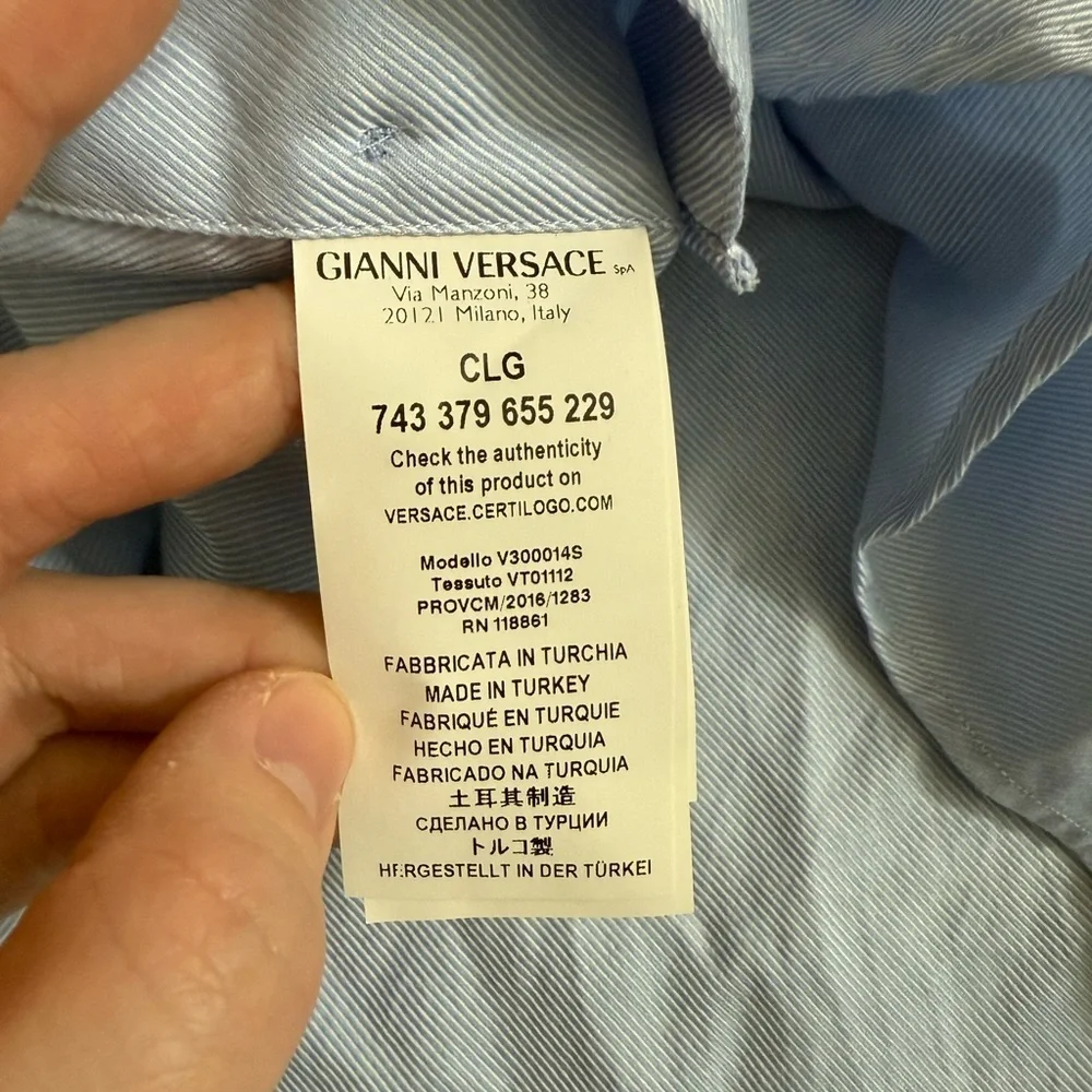 Men’s Versace Collection Button Down - Picture 7 of 12